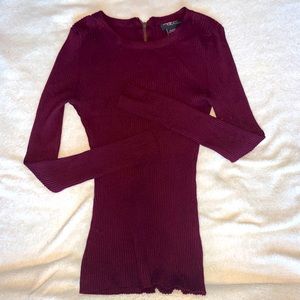 Maroon Long Sleeve Tee